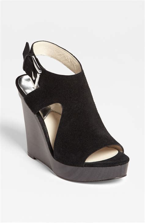 michael kors josephine wedge black|michael michael kors josephine wedge black vachetta .